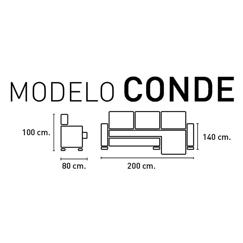 SHAISELONGUE REVERSIBLE CONDE