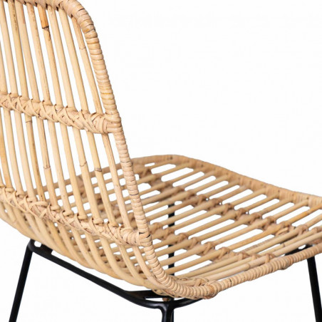 SILLA LIONA NATURAL/NEGRO