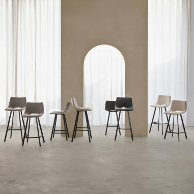 TABURETE ASTON GRIS OSCURO (76CM)