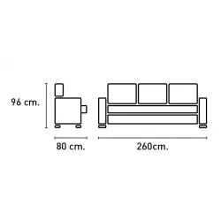 SOFA 3PL 3ASIENTOS RECLINABLE Y EXTENSIBLE TAP. CAIRO, NEVAD 2