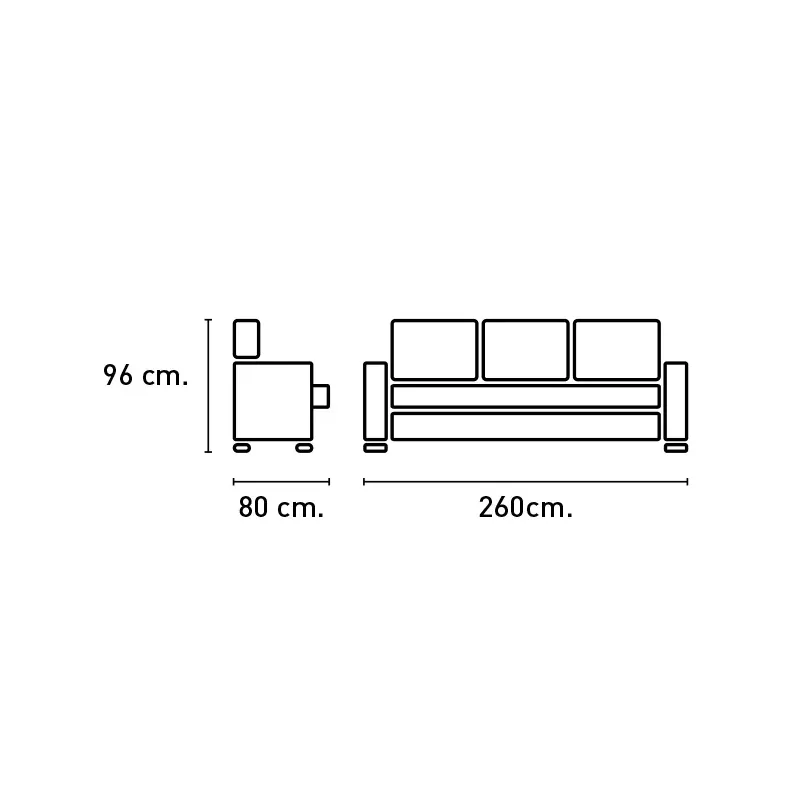 SOFA 3PL 3ASIENTOS UVE