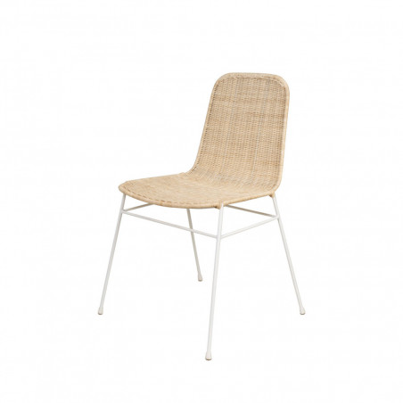 SILLA COLETTE NATURAL/BLANCO