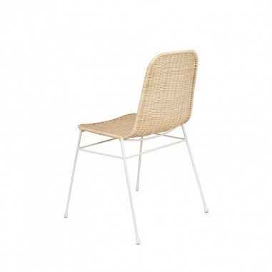 SILLA COLETTE NATURAL/BLANCO