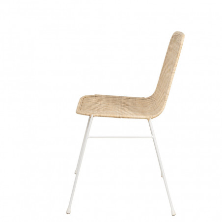 SILLA COLETTE NATURAL/BLANCO