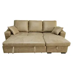 SHAISELONGUE CAMA C/ARCÓN TAP. NOLIA COREA YAGO PIEDRA Y CEMENTO