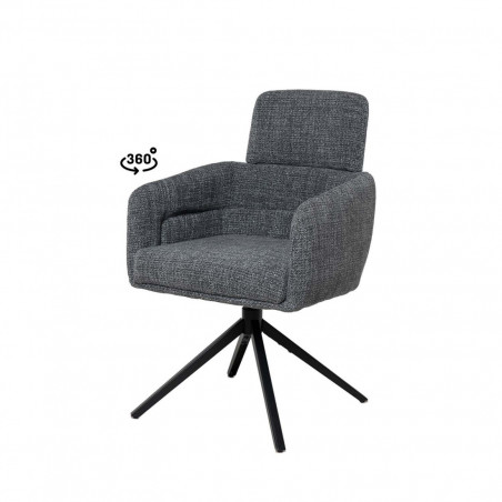 SILLA JANICE GRIS OSCURO