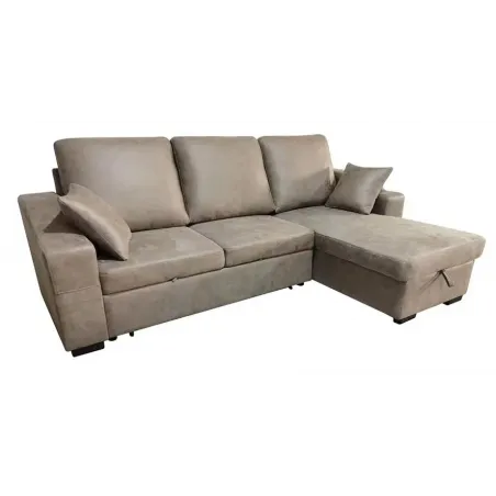 SHAISELONGUE CAMA C/ARCÓN TAP. NOLIA COREA YAGO PIEDRA Y CEMENTO