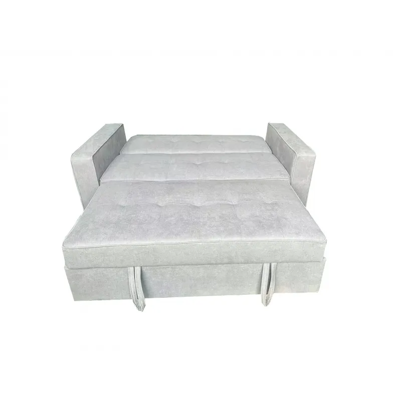 Sofá cama con brazos mod. Rol gris claro