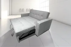 Sofá cama con brazos mod. Rol gris claro