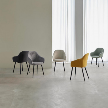 SILLA NATALIA GRIS OSCURO