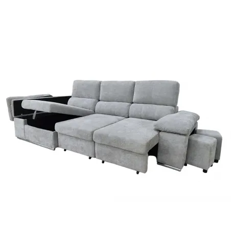 SHAISELONGUE CAMA C/ARCON IZDA. MOD. NADIA BEIG O GRIS