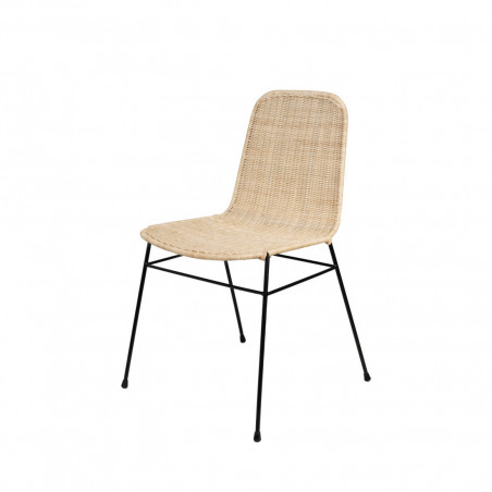 SILLA COLETTE NATURAL/NEGRO