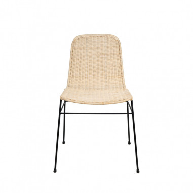 SILLA COLETTE NATURAL/NEGRO