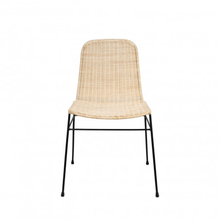 SILLA COLETTE NATURAL/NEGRO