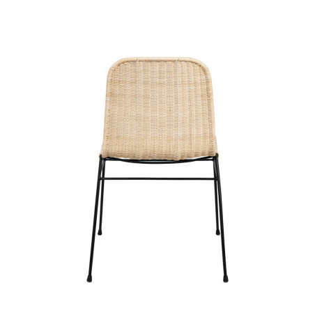 SILLA COLETTE NATURAL/NEGRO