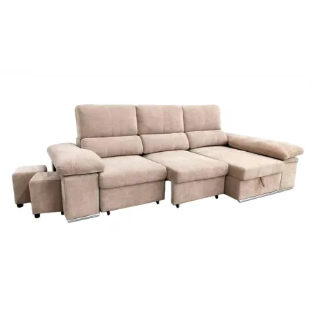 SHAISELONGUE CAMA C/ARCON DCHA. MOD. NADIA BEIG O GRIS