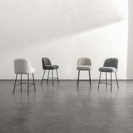 TABURETE NELSON GRIS CLARO