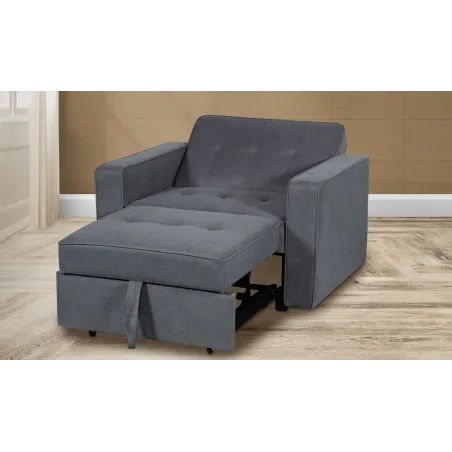 SILLÓN CAMA 1 PLAZA MOD IZAN GRIS O BEIGE