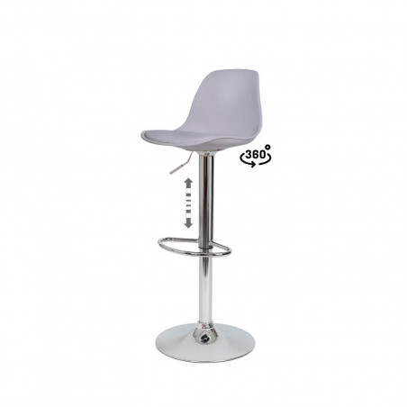 TABURETE NELLY GRIS