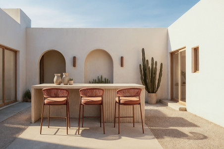 TABURETE RANDALL TERRACOTA