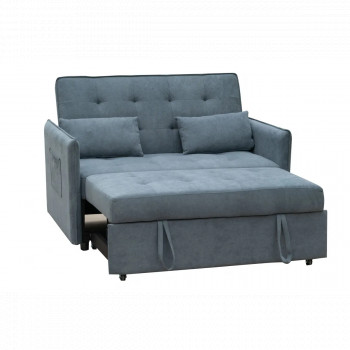 Sofá Cama de Arrastre BILBAO de 2 Plazas Tapizado beige o marengo 2