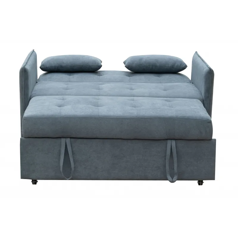 Sofá Cama de Arrastre BILBAO de 2 Plazas Tapizado beige o marengo