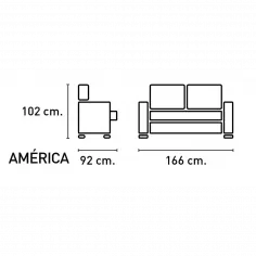 SOFA 2P RELAX TAP. NOLIA AMERICA PIEDRA O CEMENTO 2