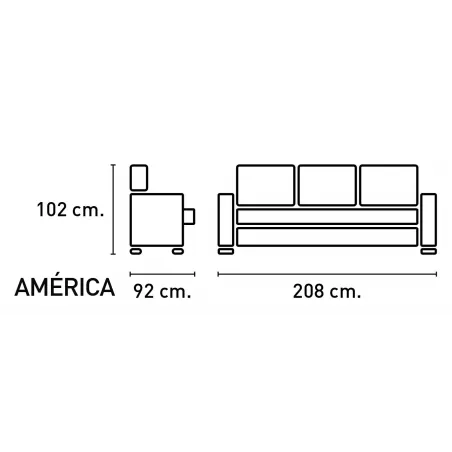 SOFA 3P RELAX TAP. NOLIA AMERICA CEMENTO Y PIEDRA