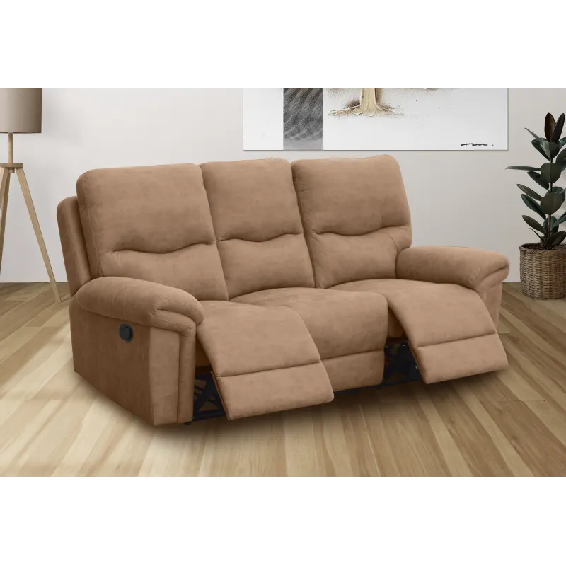 ÚLTIMAS UNIDADES!!! SOFA 3P RELAX AMERICA CEMENTO Y PIEDRA