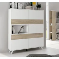 VITRINA SOTO BLANCO ROBLE
