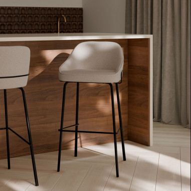 TABURETE LOUIS BEIGE