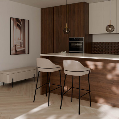 TABURETE LOUIS BEIGE