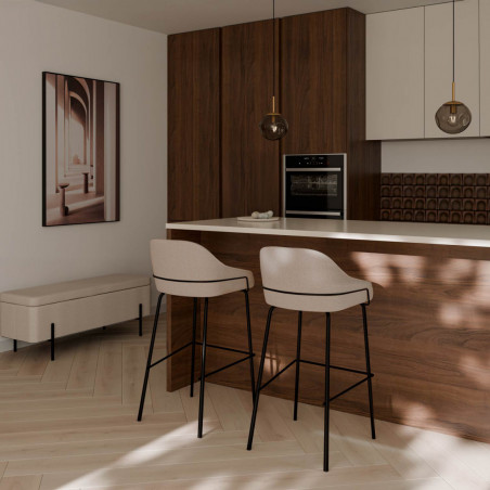 TABURETE LOUIS BEIGE