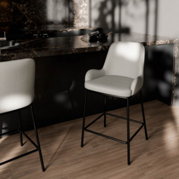 TABURETE MILTON GRIS CLARO 2