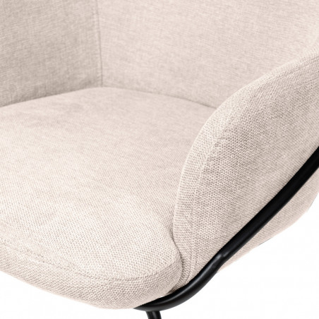 SILLA ABIGAIL BEIGE PATA NEGRA