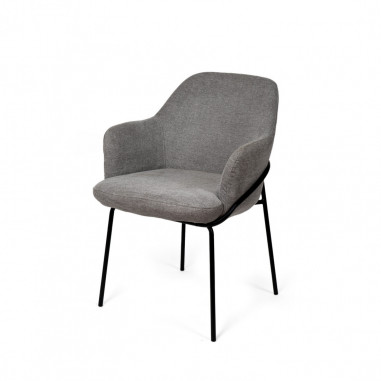 SILLA ABIGAIL GRIS OSCURO PATA NEGRA