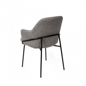 SILLA ABIGAIL GRIS OSCURO PATA NEGRA 2