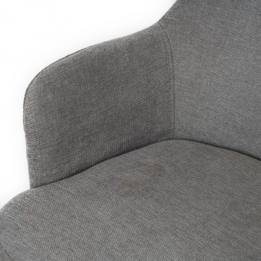 SILLA ABIGAIL GRIS OSCURO PATA NEGRA