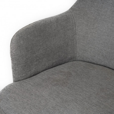 SILLA ABIGAIL GRIS OSCURO PATA NEGRA