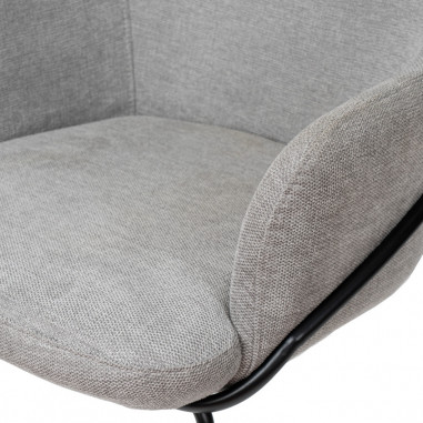 SILLA ABIGAIL GRIS CLARO PATA NEGRA