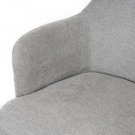 SILLA ABIGAIL GRIS CLARO PATA NEGRA