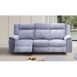 SOFA 3P RELAX ELÉCTRICO TAP. BEIGE O GRIS MOD TROYA | Oferta