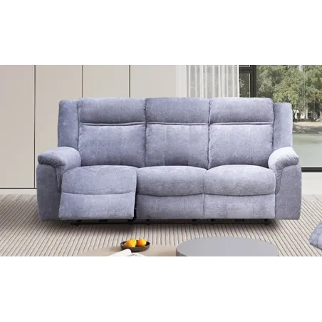 SOFA 3P RELAX ELÉCTRICO TAP. BEIGE O GRIS MOD TROYA | Oferta