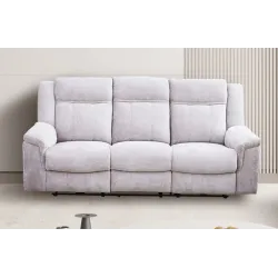 SOFA 3P RELAX ELÉCTRICO TAP. BEIGE O GRIS MOD TROYA | Oferta 2