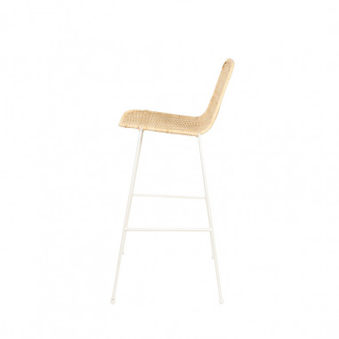 TABURETE CARLO NATURAL/BLANCO