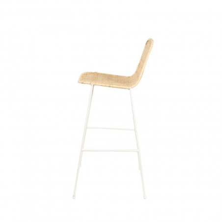 TABURETE CARLO NATURAL/BLANCO