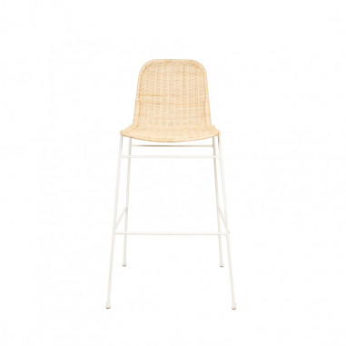 TABURETE CARLO NATURAL/BLANCO