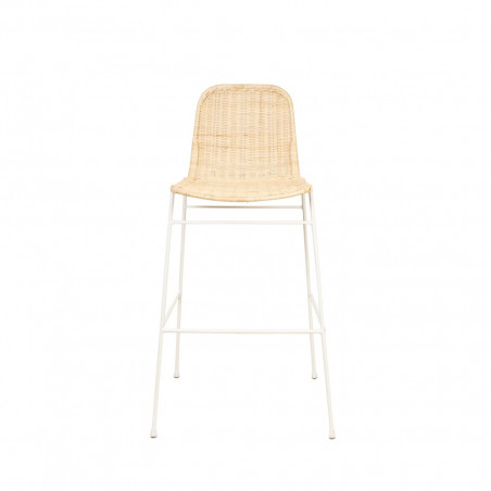 TABURETE CARLO NATURAL/BLANCO