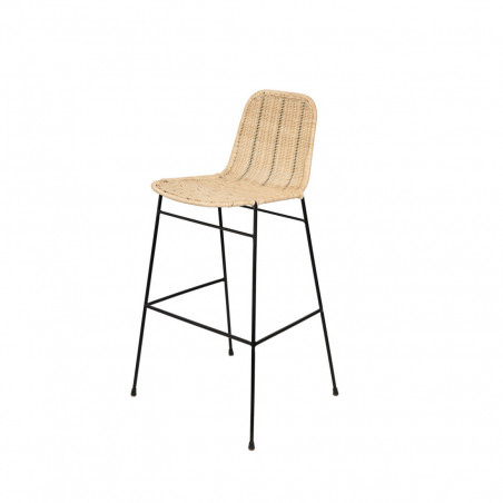 TABURETE CARLO NATURAL/NEGRO