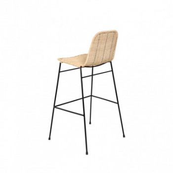 TABURETE CARLO NATURAL/NEGRO 2